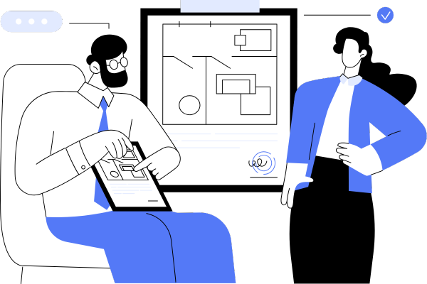 Design reviewed on screen