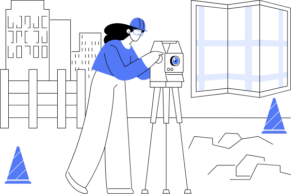 Measuring on site against the drawing