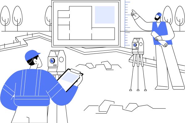 Survey and design on the same project
