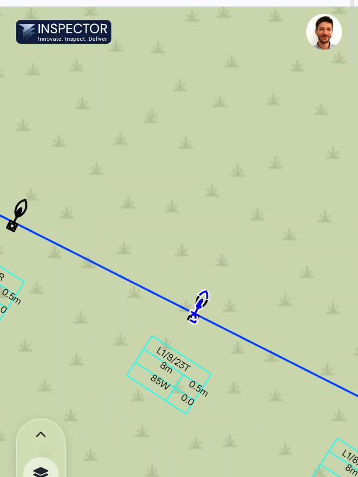 Element callouts with quantities on the Inspector field map
